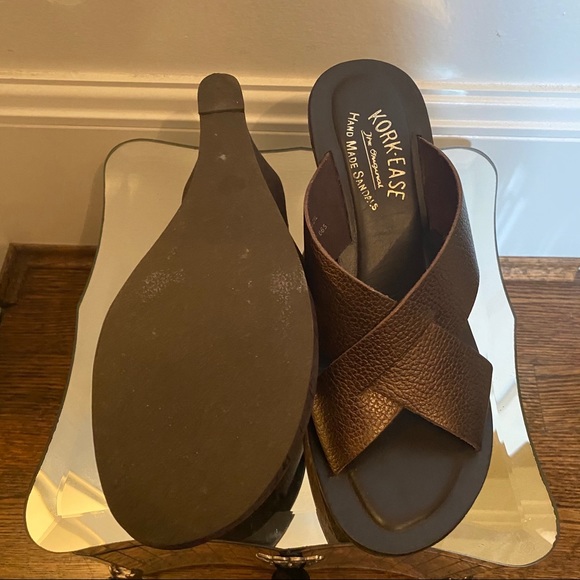 Kork Ease Brown Wedge Sandal Size 7 - Picture 2 of 6